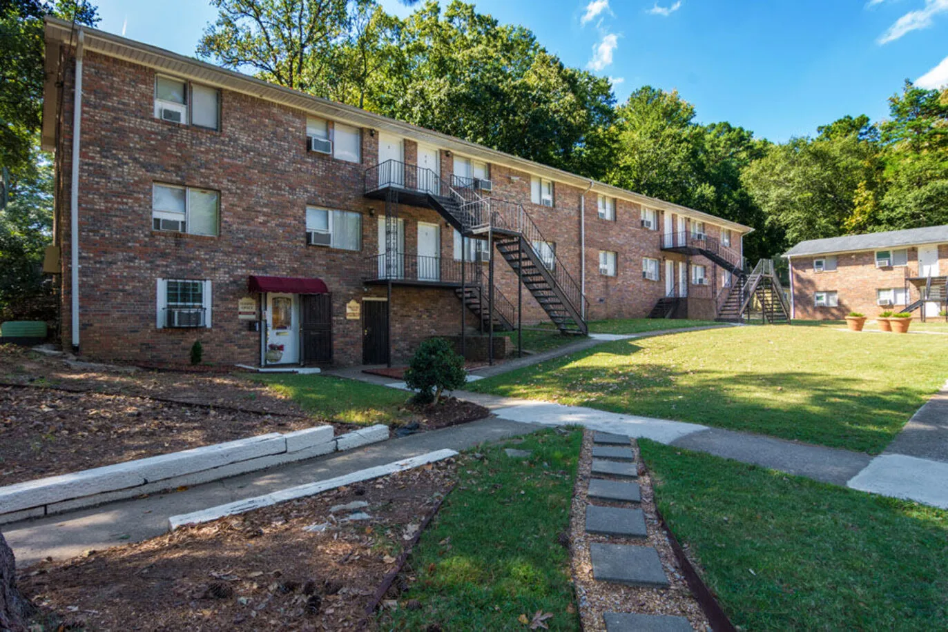 Brick buildings and the leasing office