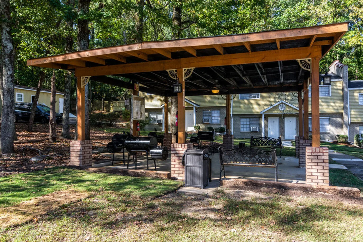 Covered grill and picnic pavilion