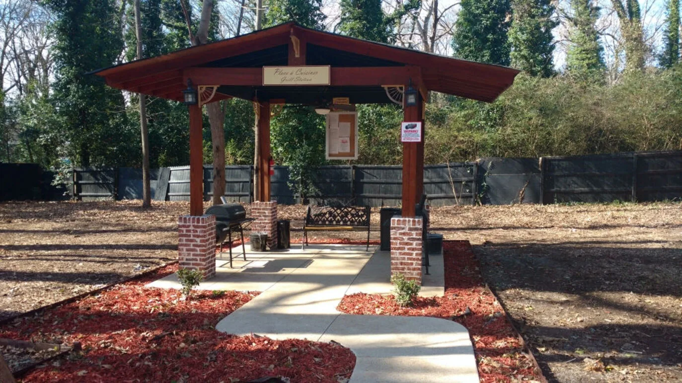 Covered grill and picnic pavilion